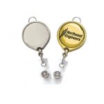 Moulinet rond métallique avec crochet et courroie de vinyle